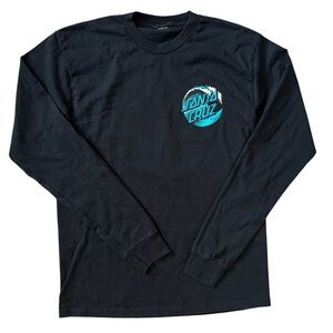 Santa Cruz Skateboards Wave Dot Long Sleeve Black Tee Men’s Size Medium